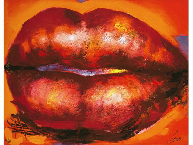 Corno Giclee Print Red Lips