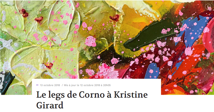 Le legs de Corno à Kristine Girard