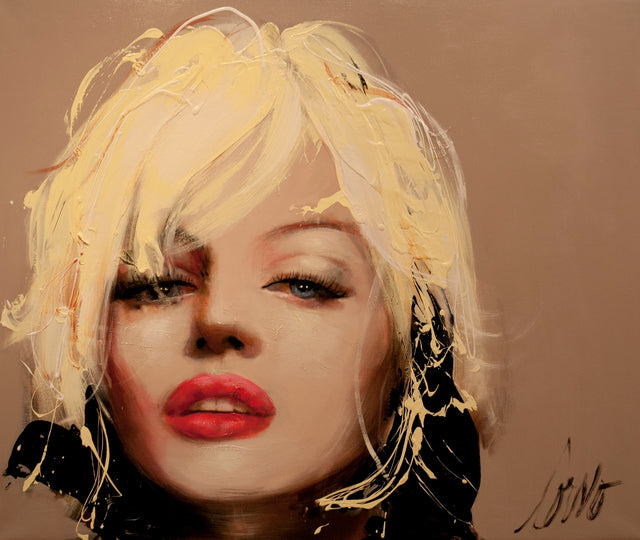 Crystal-Plexiglass Print "Blonde on Taupe" (small-format)