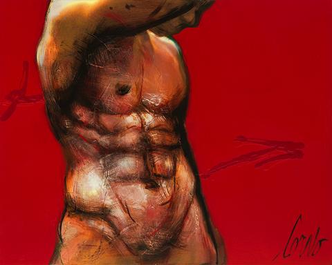 Male Torso on Red 3