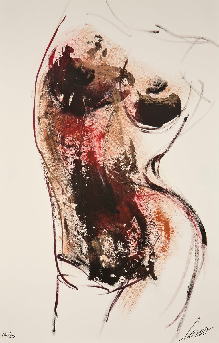 Giclee Print "Female Torso with Red Wash" (unframed)